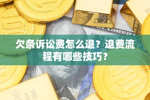 武汉欠条诉讼费怎么退？退费流程有哪些技巧？